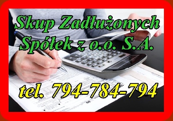 Czy Twoja spółka utknęła w labiryncie długów? Nie trać nadziei! Nasza firma oferuje skup zadłużonych spółek, dając Ci szansę na nowy start.Dlaczego wybrać naszą ofertę: Szybka Ocena Sytuacji: Nasz doświadczony zespół ekspertów przeprowadzi błyskawiczną ocenę kondycji Twojej spółki, pomagając zrozumieć perspektywy i możliwości. Skuteczne Rozwiązania: Zapewniamy kompleksowe podejście do restrukturyzacji, które pozwoli Ci wyjść z długów i osiągnąć stabilność finansową. Pełna Dyskrecja: rozumiemy wrażliwość sytuacji i gwarantujemy pełną poufność na każdym etapie naszej współpracy. Indywidualne podejście: Każda spółka ma unikalne wyzwania. Tworzymy spersonalizowane strategie, dopasowując się do Twoich potrzeb. Zwrot Twego Biznesu: Nie pozwól, by długi zniszczyły Twój trud budowany biznes. Dajemy Ci narzędzia do odbudowy i rozwoju.Przyjmij naszą rękę i razem odzyskajmy finansową równowagę! Skontaktuj się już dzisiaj, aby dowiedzieć się więcej o procesie skupu zadłużonych spółek.Kontakt: 794-784-794 www.skupspolek.com deberg@skupspolek.comNowy początek dla Twojej spółki zaczyna się tutaj!