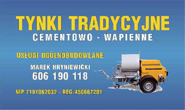 Cementowo-wapienne Tynki Tradycyjne Białystok(czarna Białostocka-gródek-białystok)