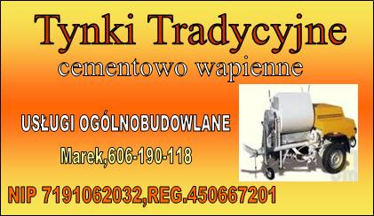 Maszynowe Tynki Gipsowe Białystok/ Tynki Tradycyjne Białystok-suraż-łapy