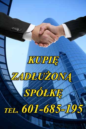 Skup i sprzedaż Spółek, Jednoosobowych Działalności Gospodarczych, zadłużonych nieruchomości.Optymalizacja Spółek oraz JDG w kontekście antywindykacji/obrony przed artykułem 299.K.s.h.Skuteczne Blokowanie powództwa o zapłatę wytoczonego Spółce przez wierzycieli, celem ochrony Zarządu przed skutkami art. 299 K.s.h. także w trakcie postępowania komorniczego, windykacyjnego, oraz upadłości.Może interesuje Cię zakup gotowej Spółki lub proces rejestracji?Doradztwo Kryzysowe i Restrukturyzacyjne w Zakresie Ochrony Członków Zarządu.Ochrona majątku poprzez optymalizację procesu rejestracji Spółki.Ograniczenie ryzyka skutków działań przed i pokontrolnych.Odtwarzanie dokumentacji Spółek/JDG przez nowo powołany Zarząd zgodnie z Ustawą o Rachunkowości/Ordynacją podatkową.Skup Spółek z zagubioną dokumentacją, zagubionymi leasingami, zagubioną gotówką w kasie.Zgodna z przepisami prawa RP oraz UE obsługa nieujawnienia danych Beneficjenta Rzeczywistego w Spółkach.Likwidacja Spółki/JDG poprzez konwersję udziałów na rzecz podmiotu zagranicznego.Skuteczne przenoszenie/ochrona nieruchomości obciążonych hipoteką, także przymusową.Doradztwo w zakresie artykułu 299 i innych Kodeksu Spółek Handlowych. Zgodne z przepisami prawa skuteczne