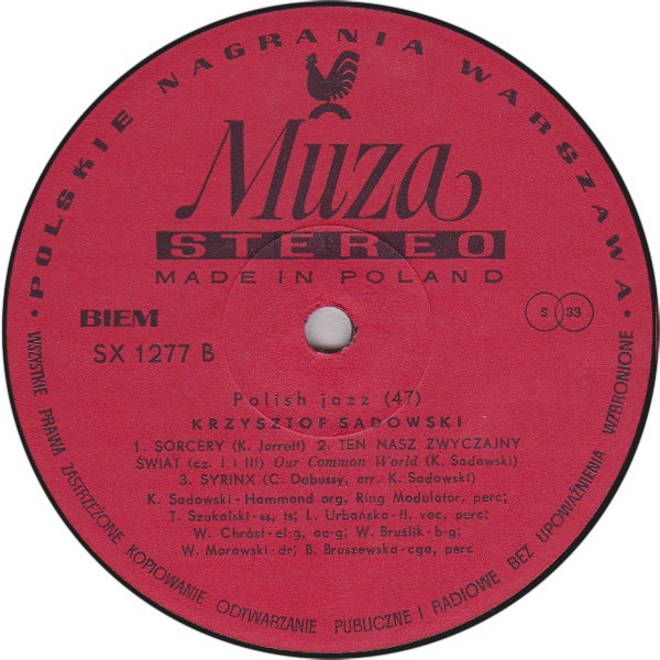 Three Thousands Points Winyl Lp Album Czerwone Etykiety 1975 Polska Krzysztof Sadowski I Jego Grupa 3