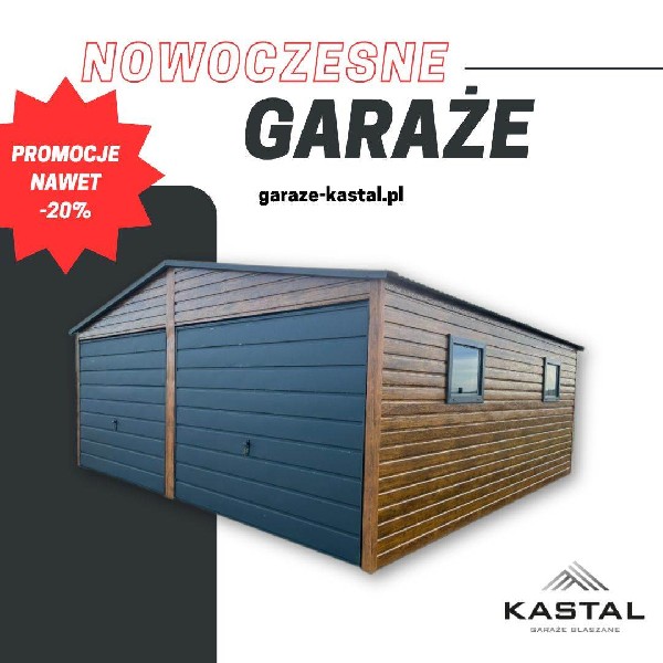 Garaże Blaszane Drewnopodobne, Antracytowe Od Producenta